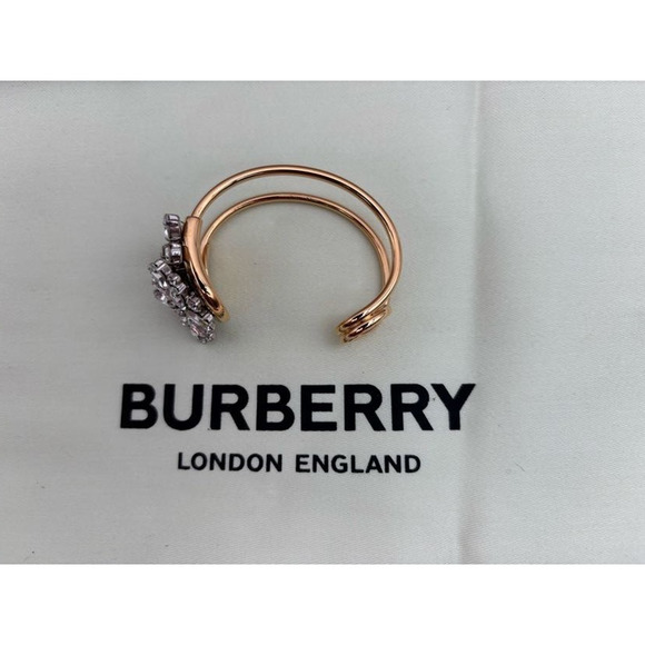 Burberry Gold Plated Daisy Crystal Open Cuff Bracelet - Picture 3 of 3